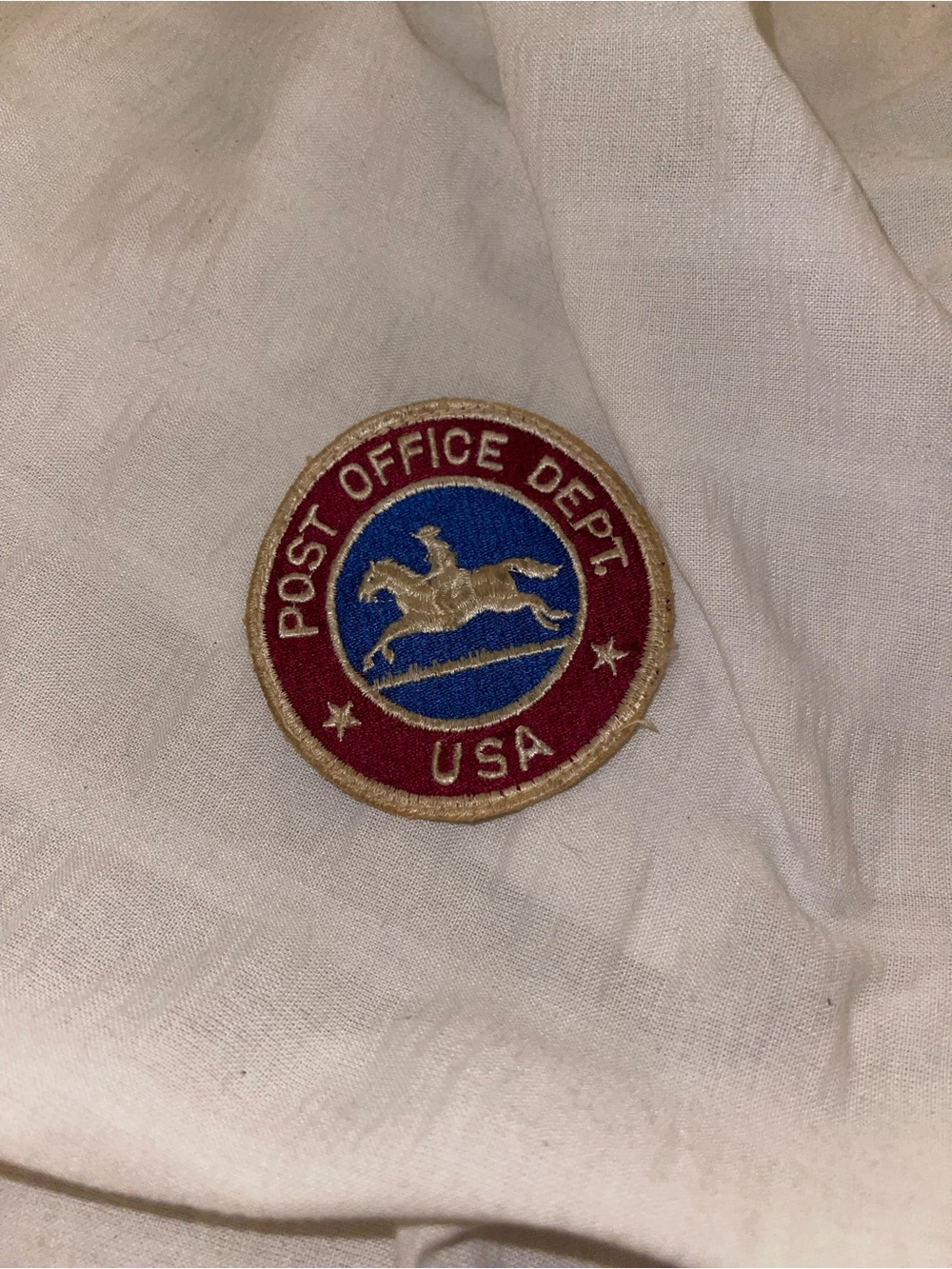 Post Office Dept. USA Embroidered Patch - Red & Blue, USPS